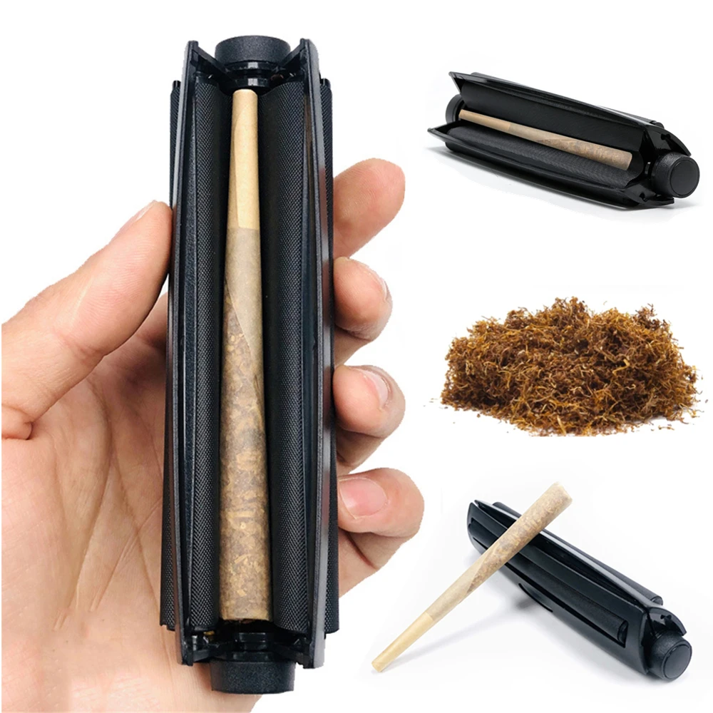 2023 Portable 110mm Tobacco Cigarette Machine Herb Paper Maker Mini Plastic Cigarette Machine For Men Smoking DIY Accessories