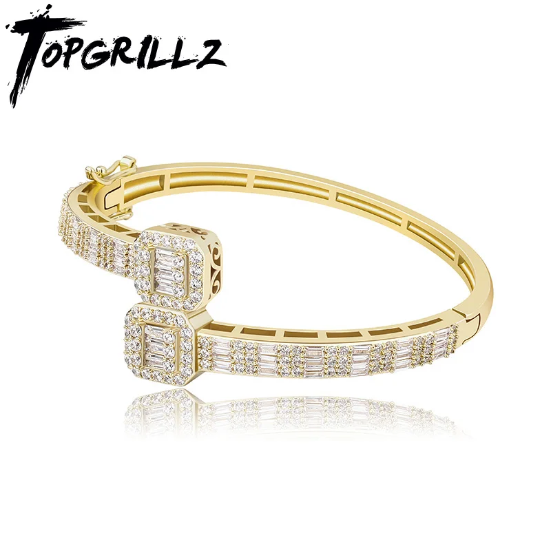 TOPGRILLZ New Personality 5mm Bracelet High Quality Iced Out Micro Pave Cubic Zirconia Hip Hop Fashion Jewelry Gift For Women