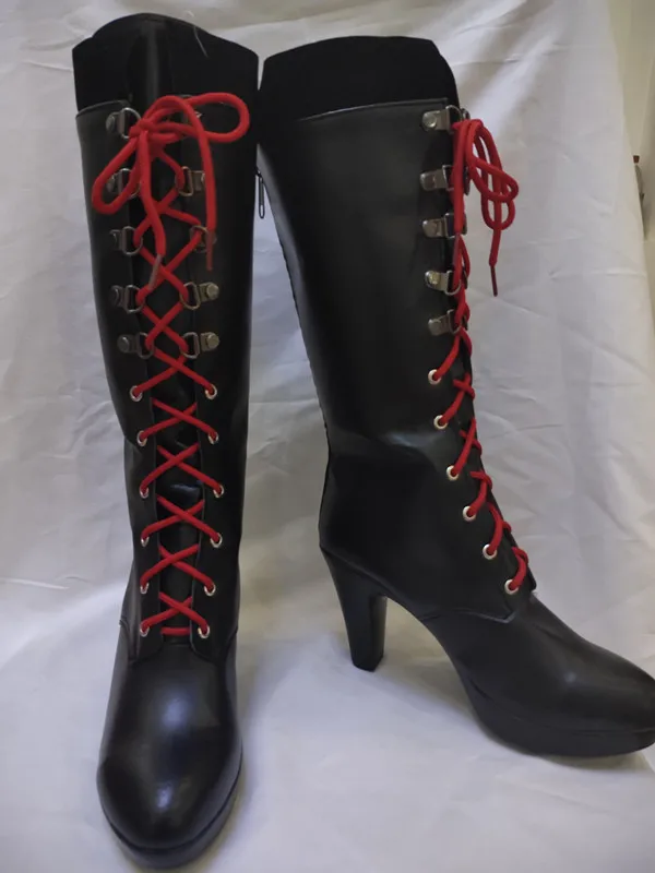 Danganronpa – chaussures de Cosplay Happy Havoc Enoshima Junko, bottes de jeu Anime Halloween arc-en-ciel cos0