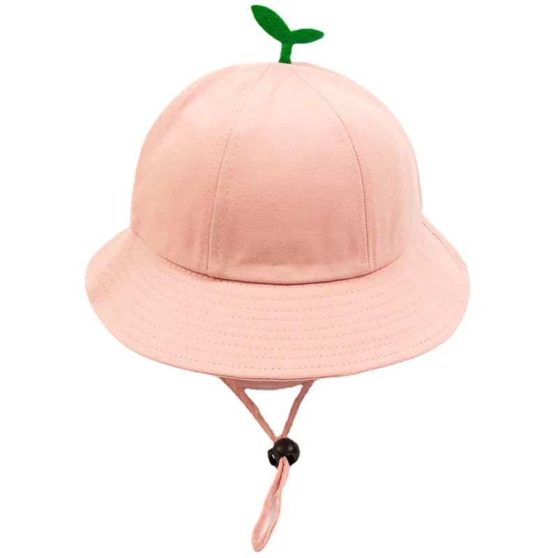 Boys Girls Bucket Hats Summer Breathable Cotton Bucket Hat Cute Little Grass Baby Hat Solid Color Infant Toddler Sun Beach Cap