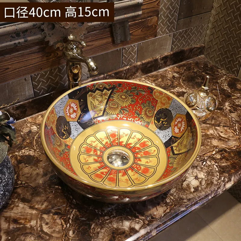 Porcelain ceramic counter top bathroom sinks wash basin lavabo sink Bathroom sink chinese wash basin