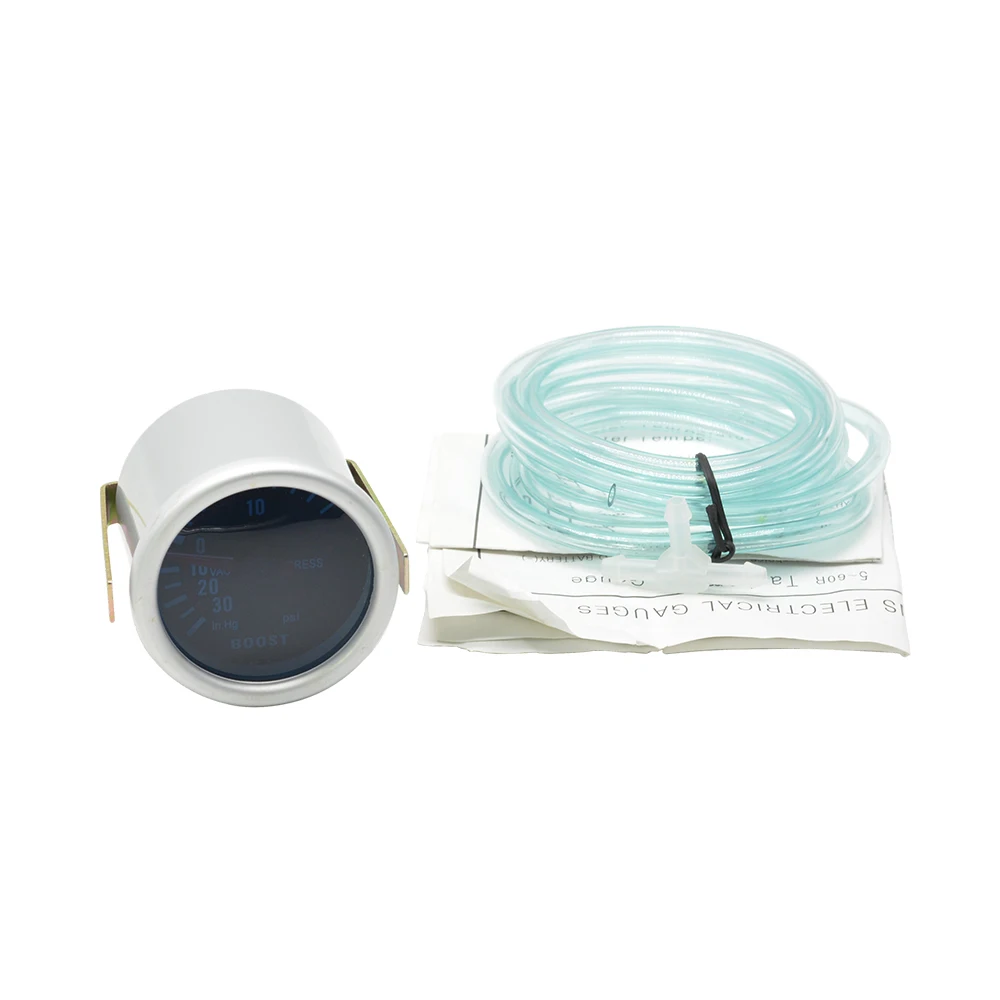 드래곤 52mm 선글라스형 흰색 백라이트 자동차 개조 터빈 부스트 게이지 터보 진공 압력계