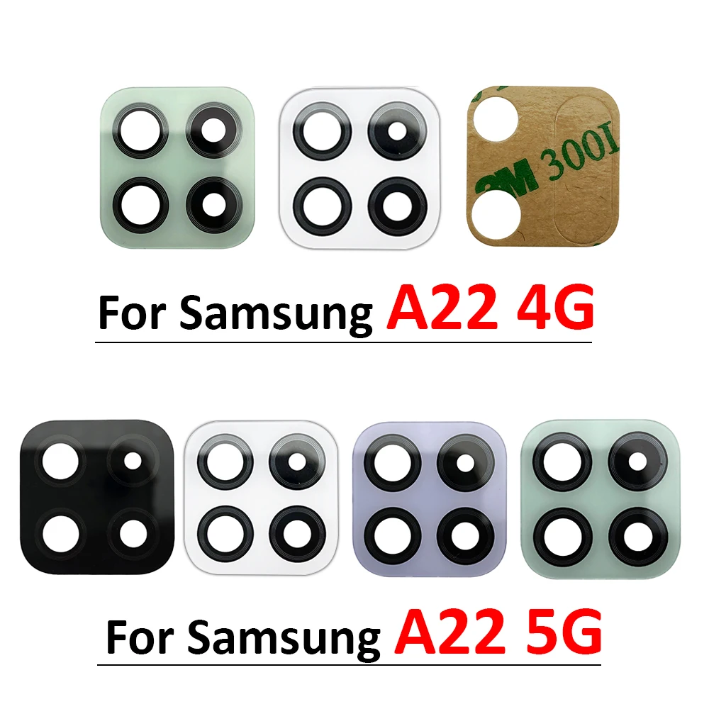 New Camera Glass For Samsung A22 4G A225F / A22 5G A226B Rear Back Camera glass Lens With Glue Adhesive