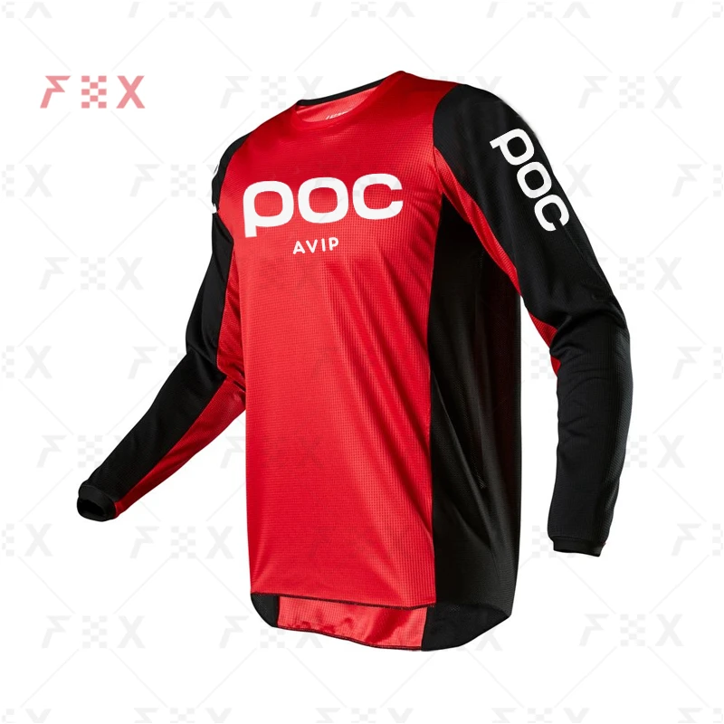 New 2022 Motorcycle Mountain Bike avip Poc Downhill Jersey Enduro MTB Offroad MX Bicycle Locomotive Shirt Cross Country Racing