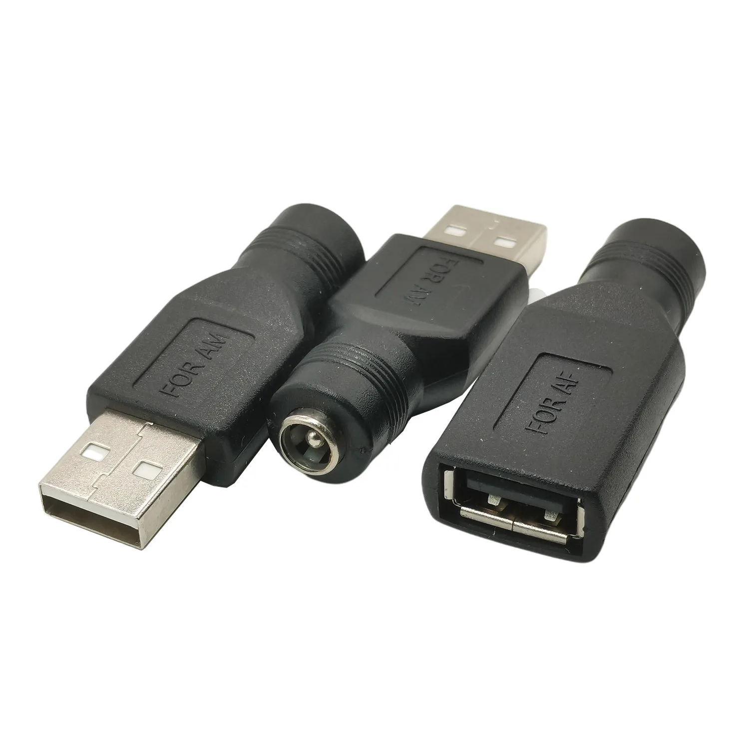 JACK DC 5.5x2.1mm Female to USB Male Adapter, 5.5*2.1mm to USB Connector Charge Interface converter 2pcs/set