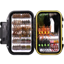 Fly Fishing Flies Kit - 92pcs Fishing Lures - Dry/Wet/Nymph/Streamer Fishing Fly Starter Set for Trout Fishing