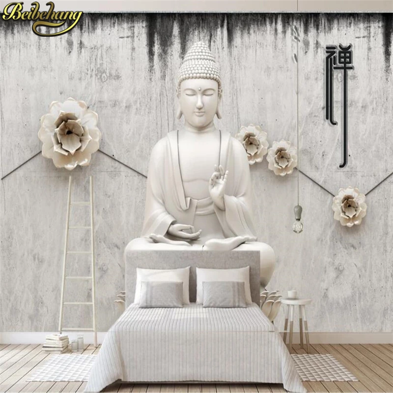 Custom 3D wallpaper living room decoration Indian Buddhist Shakyamuni photo mural wallpaper for wall papers home decor Stickers