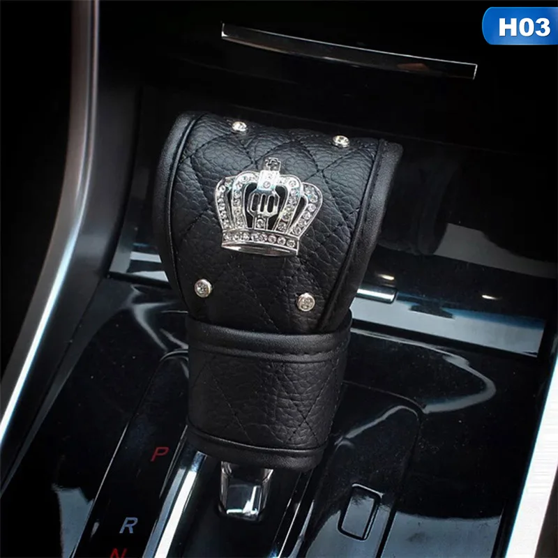 Luxury Diamond Car Seat Belt Cover Seat Belt Shoulder Pad Crown Crystal Rhinestones Shifter Gear Cover Hand Brake Accessories