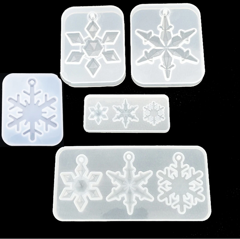 

Christmas Halloween Snowflake Ornament flower beads Silicone Mold for jewelry finding Pendant Making epoxy resin molds