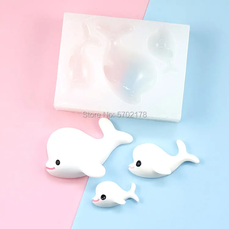 Delfin silikonowe formy w kształcie ciasto kremówki foremka do mydła Backware narzędzia do pieczenia cukier Cookie Pudding z galaretką Decor