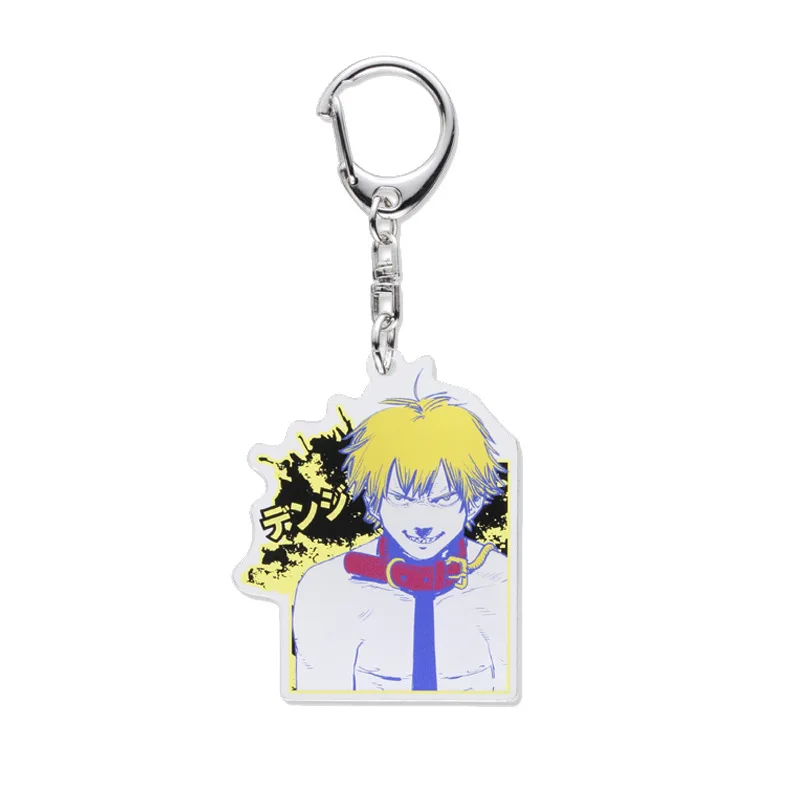 Cute Anime Cartoon Characters Acrylic Electric Saw Man Makima Power Reze Denji Pendant Keychain Chainsaw Man Cosplay Accessory