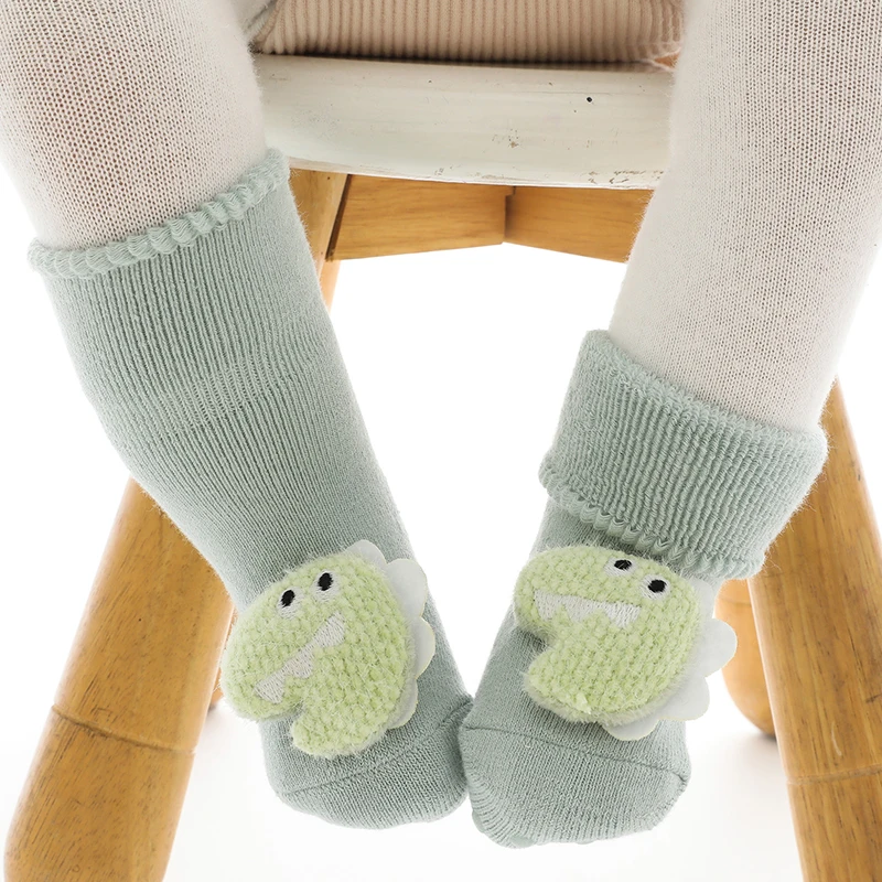 Newborn Infant Winter Cotton Anti Slip Long Socks Kid Child Toddler Baby Boy Girl Warm Terry Thick Thermal Animal Knee High Sock