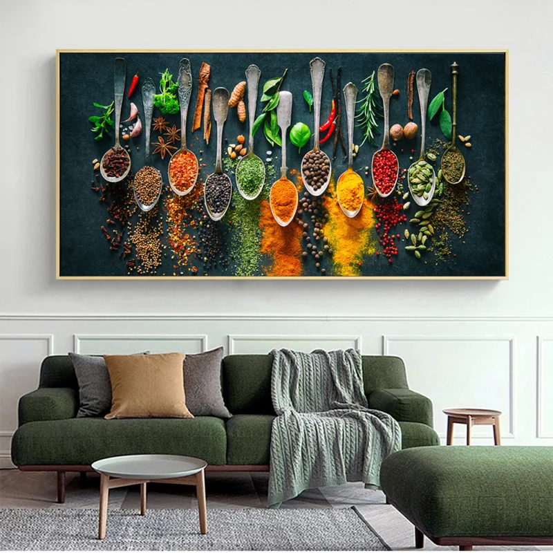 

Herbs and Spices for Cooking Canvas Art Posters And Prints Kitchen theme Canvas Paintings On the Wall Art Pictures Cuadros Decor