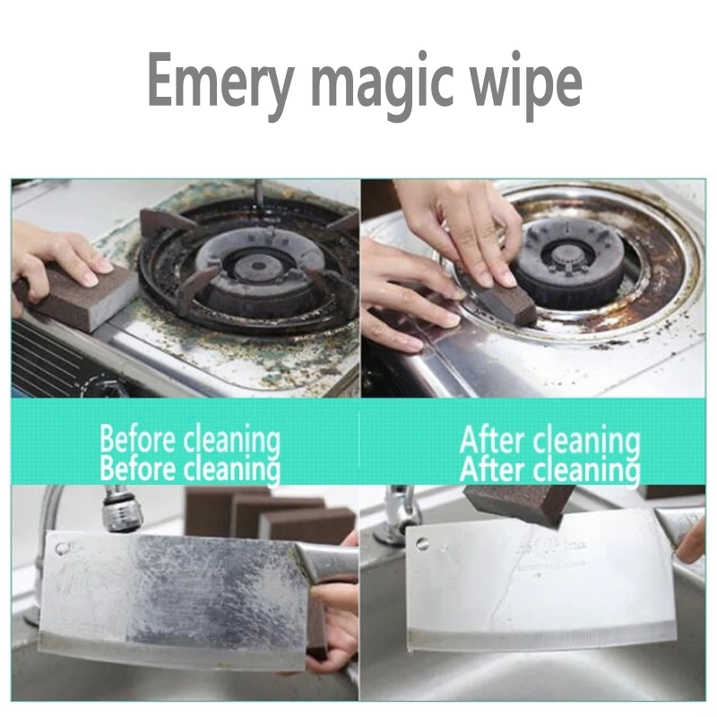 Kitchen Accessories Emery Magic Sponge for Removing Rust Cleaning Cotton Gadget Descaling Clean Rub Pot Kitchen Tool