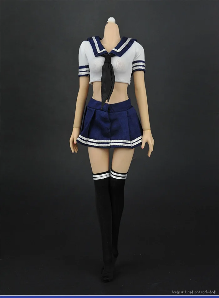 1/6 Scale Figures Clothes Accessories Student Sailor Suit For 12" Action Figure Doll Fits Seamless Body,No head & body A0559