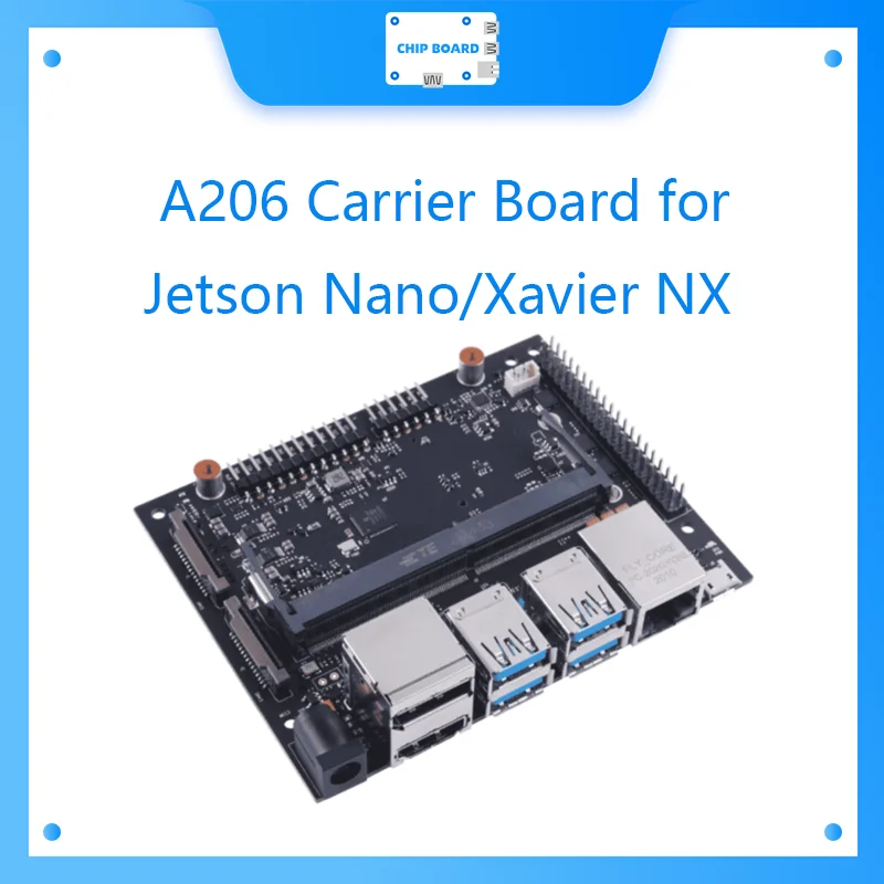 

A206 Carrier Board for Jetson Nano/Xavier NX with compact function design and same size of NVIDIA® Jetson Xavier™ NX carrier boa