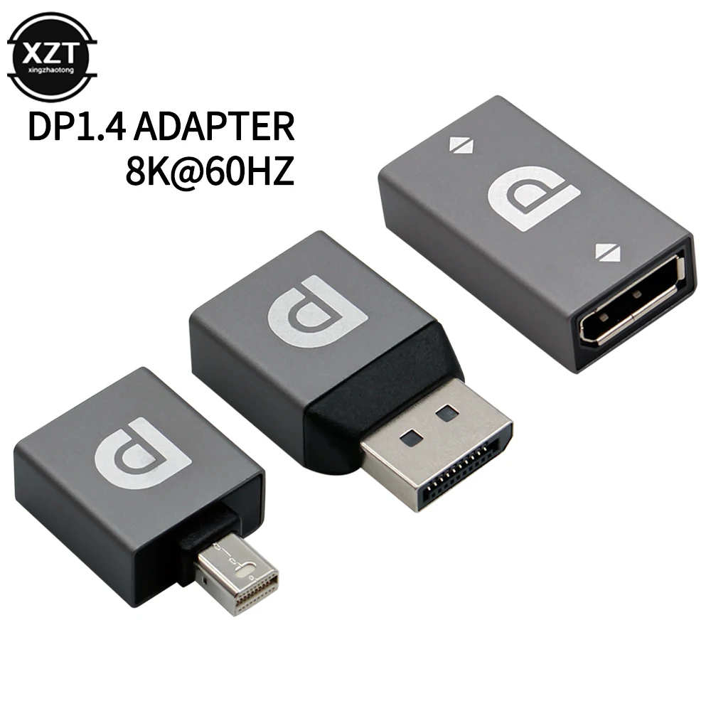 8K@60Hz DP to Mini DP DisplayPort 1.4 Video Converter Female Male HD Adapter For Laptop Computer Monitor TV Projector Game 10bit