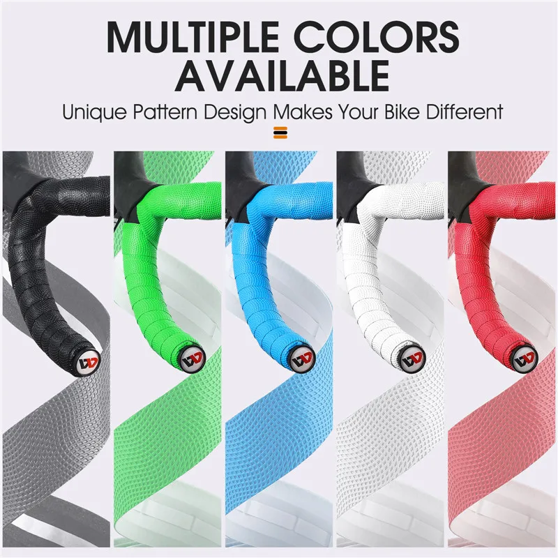 WEST BIKING Soft Bike Handlebar Tape EVA Shock Absorption Bicycle Handlebar Tape Anti-slip Cycling Wrap End Plug Accessories