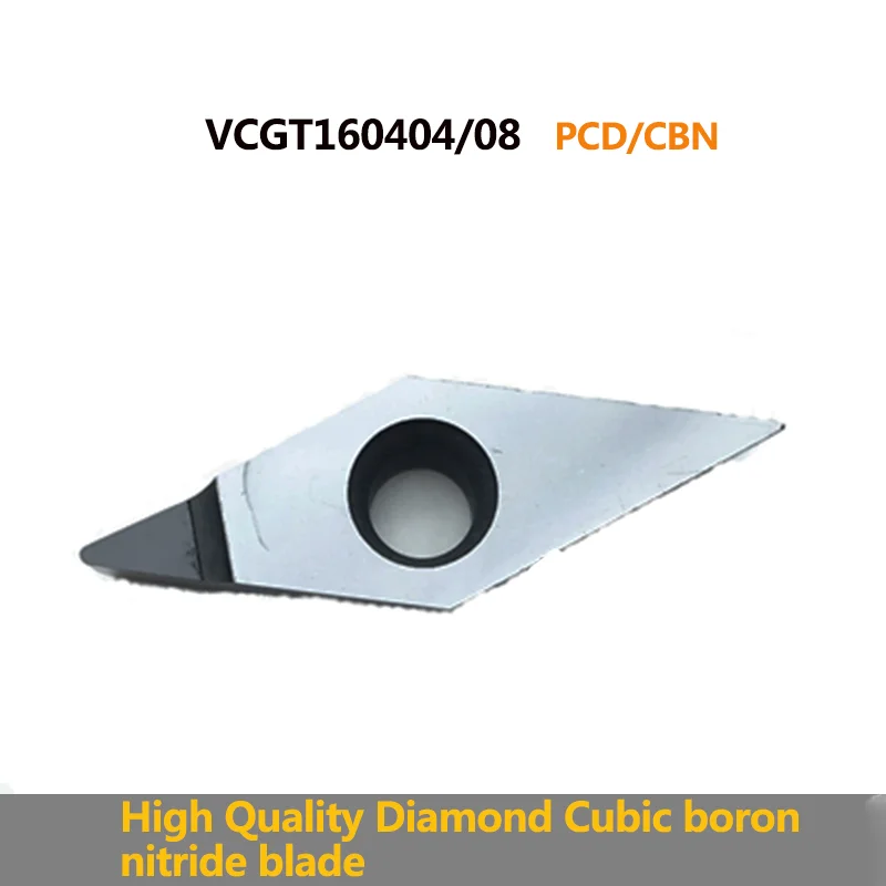 SVJCR 홀더용 CNC 선반 커터 도구, 고경도 VCGT 다이아몬드 블레이드, VCGT160404 VCGT160408 VCGT110304 PCD CBN 인서트, 2 개