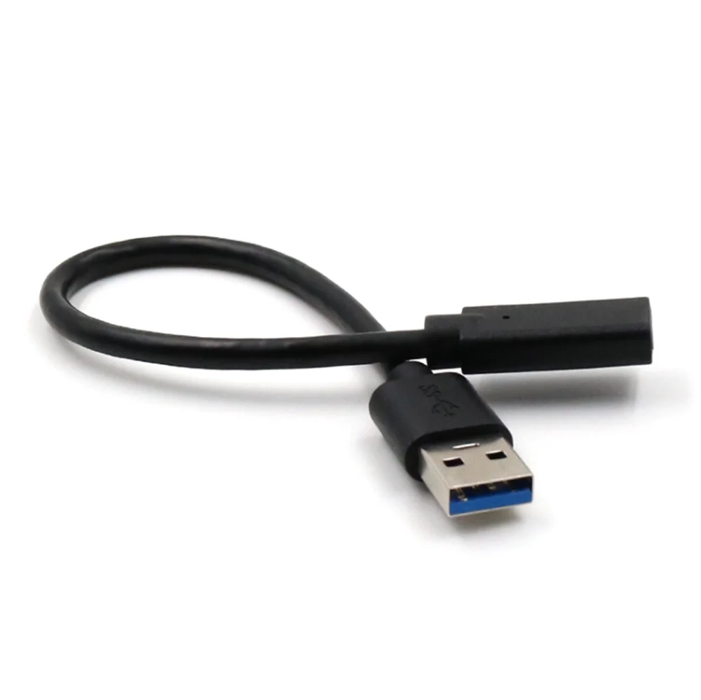2 sztuk/partia USB 3.1 typ C męski na USB 3.1 typ C żeński przedłużacz kabla danych 20CM