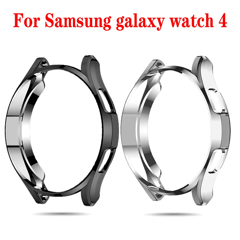 For Samsung galaxy watch 4 40mm 44mm Classic 42mm 46mm TPU Protective Case Cover Plating Bumper Shockproof Soft Shell
