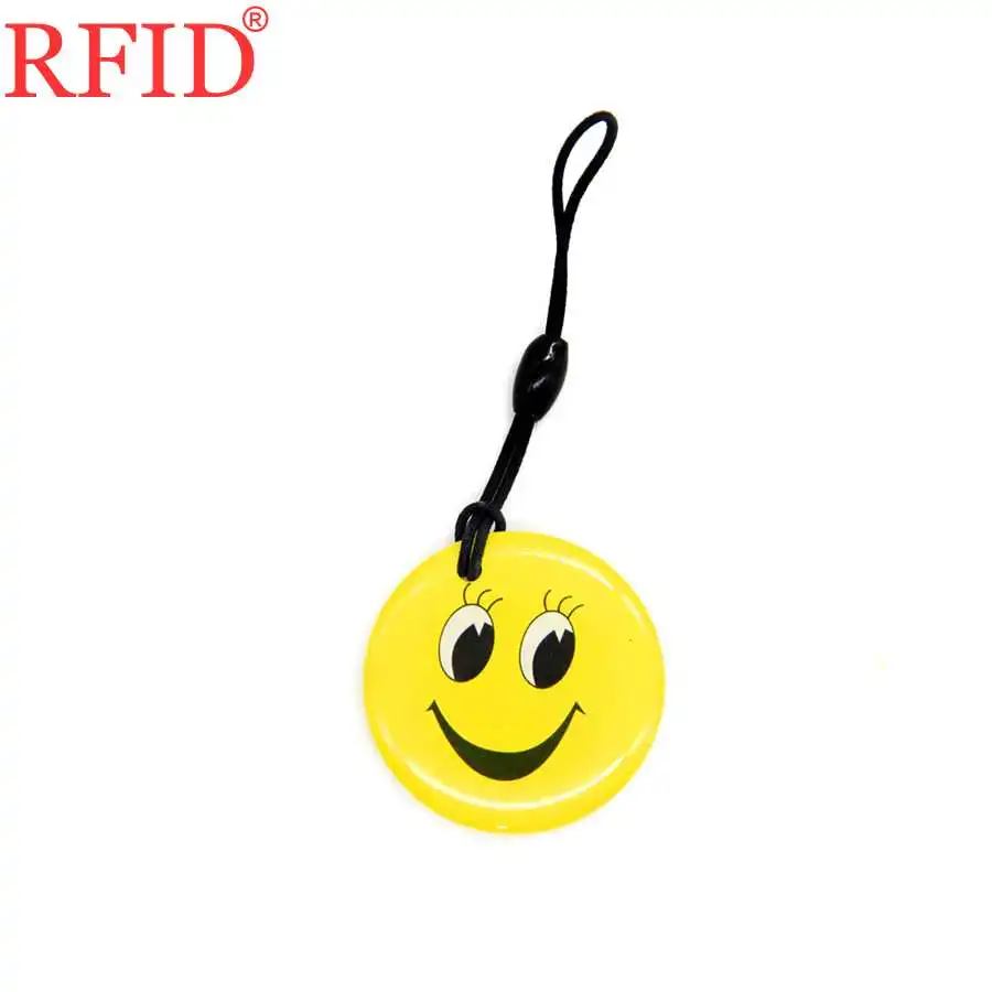 UID S50 1K 13.56Mhz Changeable Rewritable RFID IC Card Badge Token Cartoon Pattern Keyfob Multiple Choices Keychain 1