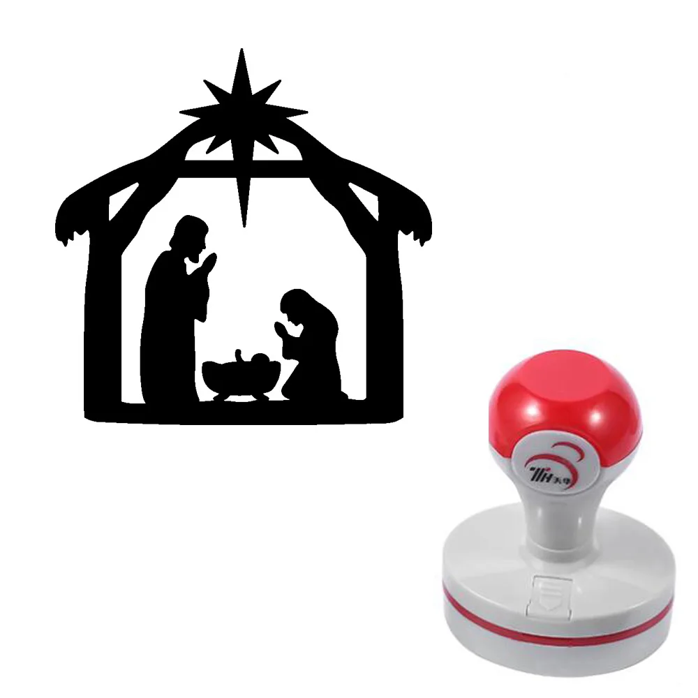 1 PCS  Nativity With Star Self-Inking Photosensitive Planner Scrapbooking Stamps for Card Making Book Journal Art Supplies