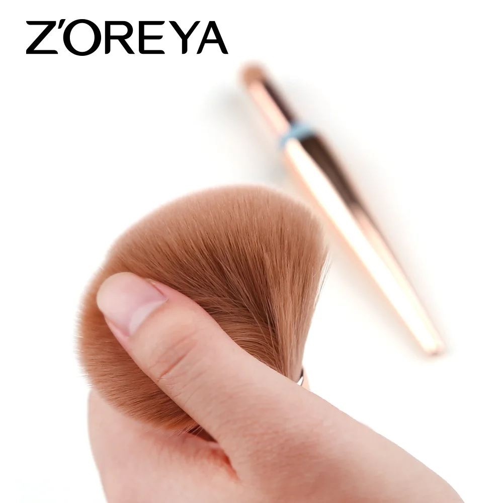 Zoreya New Style Multi-functional Makeup Brush-in-Nylon Wool Electroplated Plastic Handle Powder Brush Eyeshadow Brush