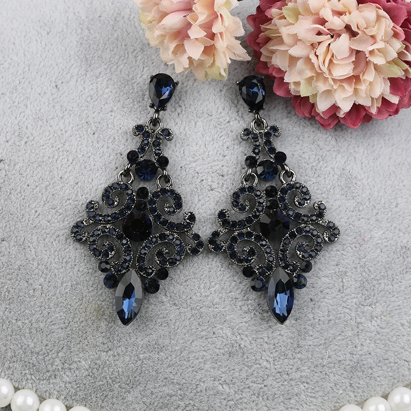 VEYO Vintage Rhinestone Drop Earrings Geometry Dangle Earrings for Women Fashion Jewelry Wholesale