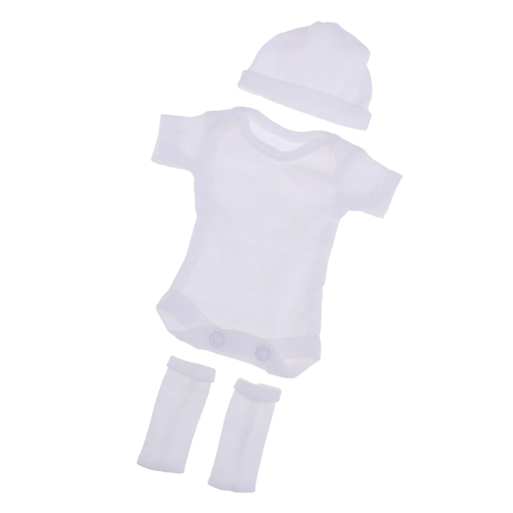 Adorable Short Sleeve Rompers With Accessories For 26-28cm Baby Dolls DIY Dress-up