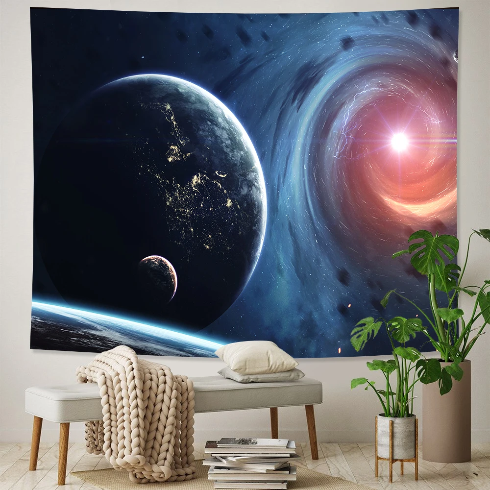 Universe Planet Large Size Home Decor Tapestry Background Cloth Bohemian Decor Tapestry Hippie Yoga Mat Sheet Sofa Blanket