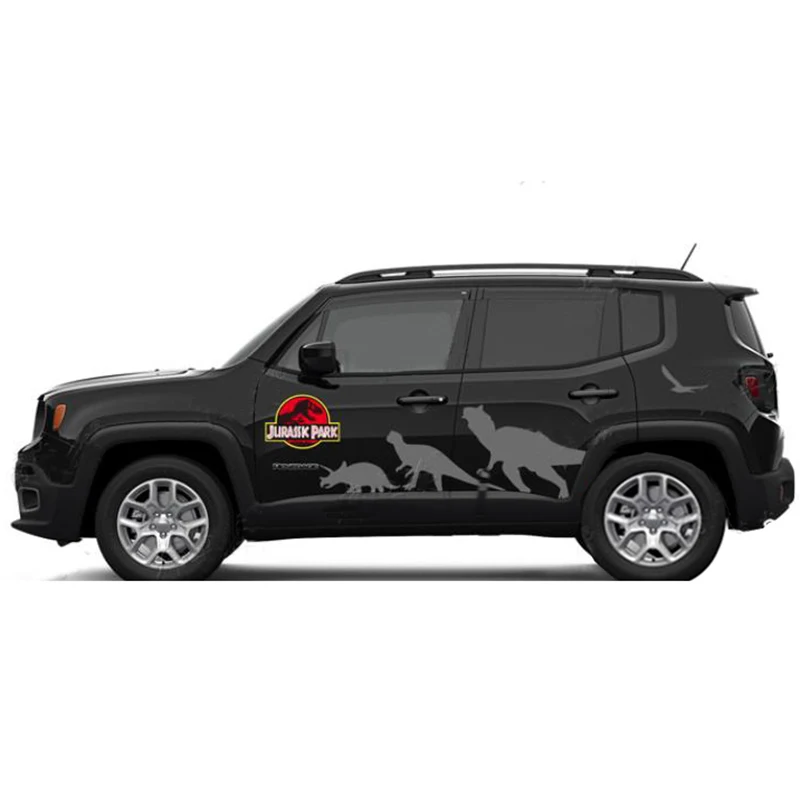 Creative Jurassic Park Dinosaur Stickers Body Decal Graphics Vinyl Film for Jeep Renegade 2014 2015 2016 2017 2018 2019 2020