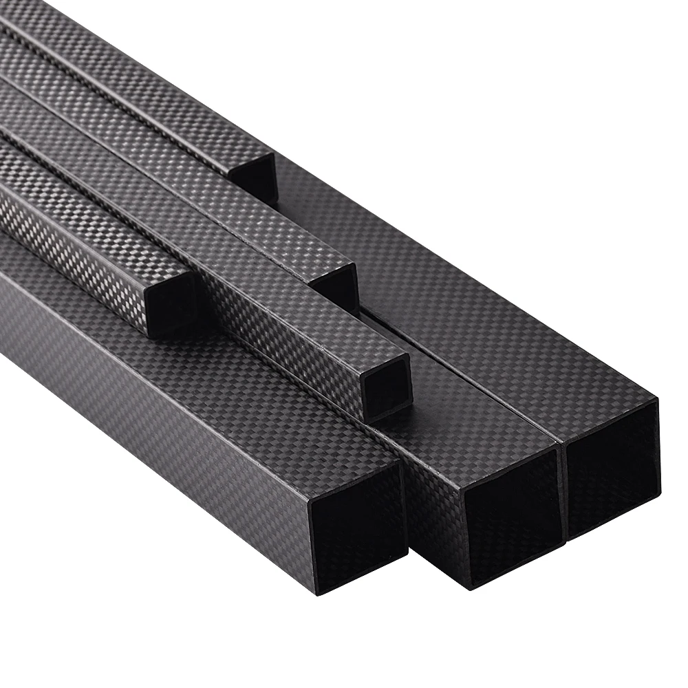 1 pz superficie pianura opaca lunghezza 800mm OD8mm 10mm 12mm 15mm 20mm 25mm 30mm 35mm 36mm 40mm 3K tubo quadrato rettangolare in fibra di carbonio