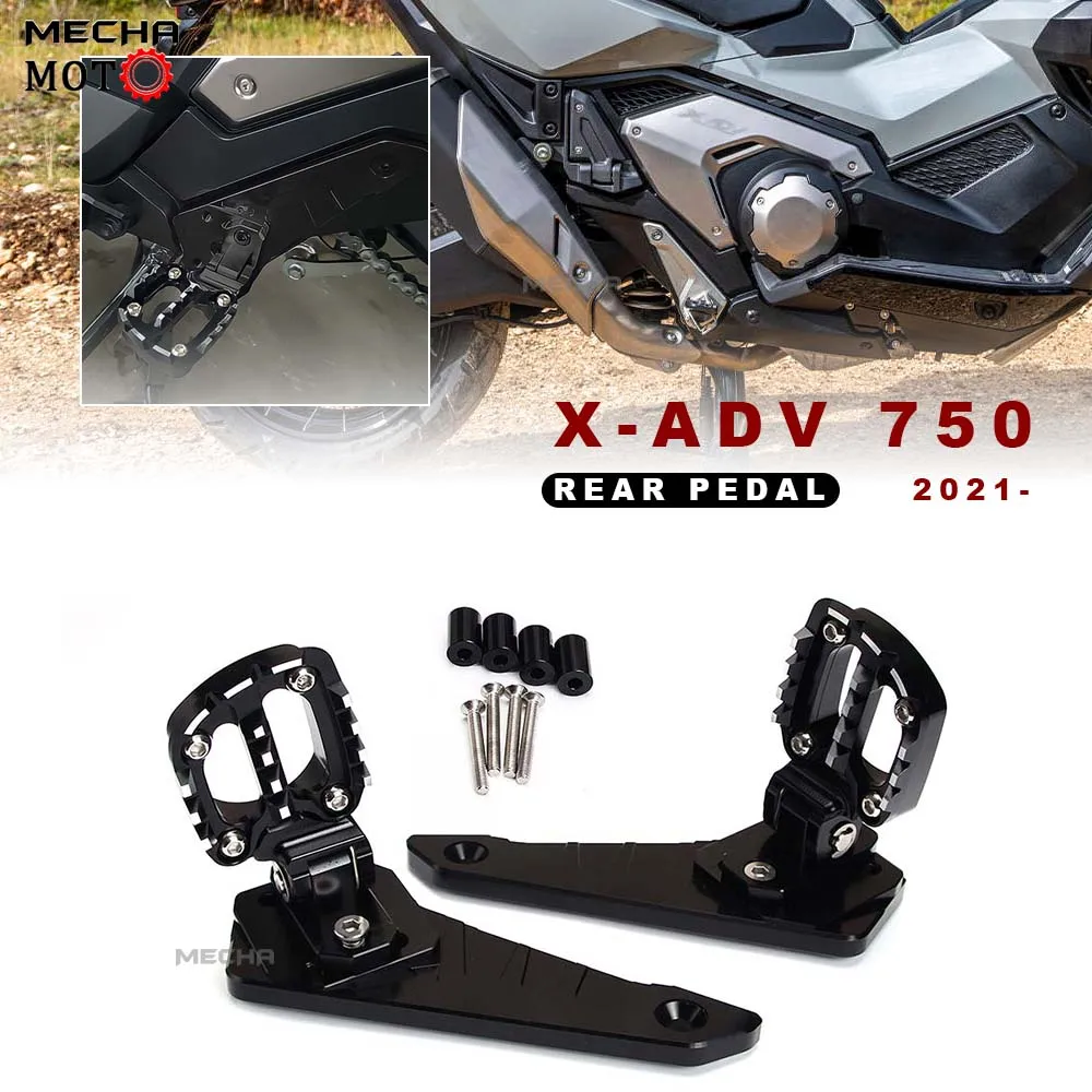 

Aluminum Alloy Rear Pedal For HONDA XADV X-adv 750 XADV750 2021 Foot Stand Folding Footrests Passenger Foot Pegs