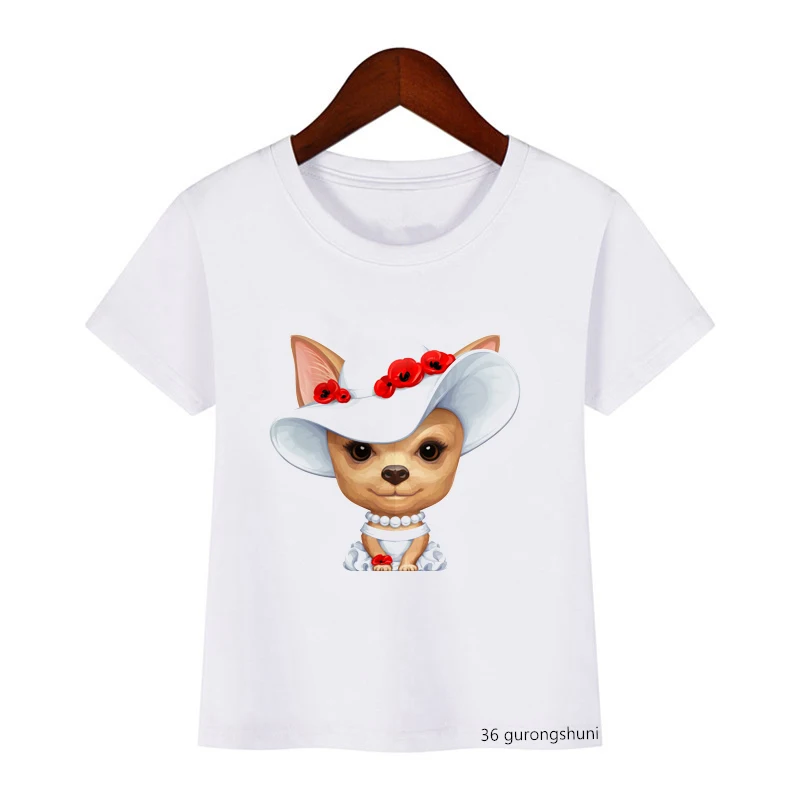 New arrival children's tshirt cute cool dog with glasses unicorn cat graphic print  kids clothes summer boys/girls t shirt tops