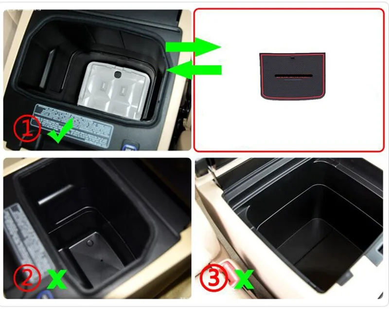 15PCS Rubber Non-Slip Interior Door Mat For Toyota Land Cruiser 200 FJ200 LC200 2008-2019 Car Accessories