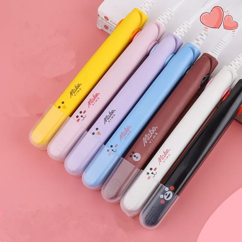 Mini Hair Straightener Curling Bar Straight Roll 2 in 1 Splint Perm Mini Cartoon Portable Electric Curling Iron