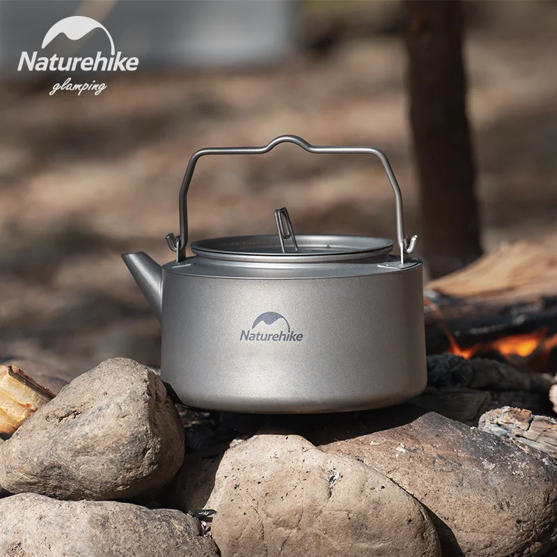 Naturehike Titanium Boiling Kettle Camping Ultra-light Cookware Outdoor Camping Kitchenware Portable Boiling Kettle Nature hike