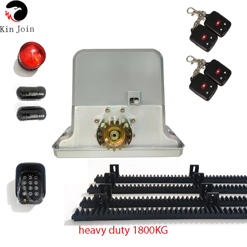 

KinJoin 1800kgs Automatic Sliding Gate Opener Rolling-Gate With 4 Meters Of Nylon Gear Racks