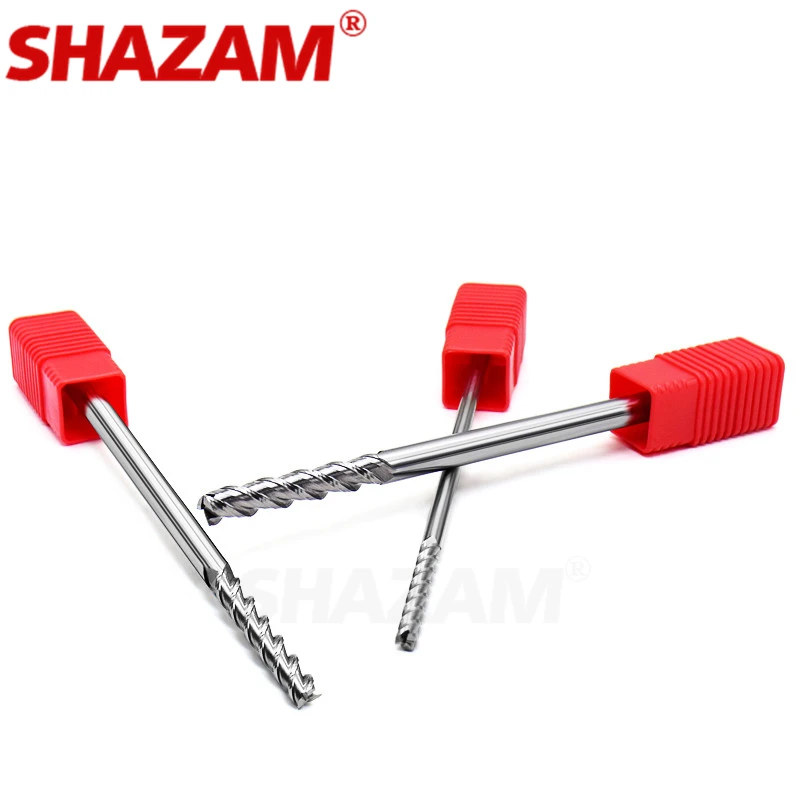 Cortador de fresado con revestimiento de aleación, herramienta de acero de tungsteno Hrc55, mecanizado Cnc de aluminio, 3 cuchillas, cortador de