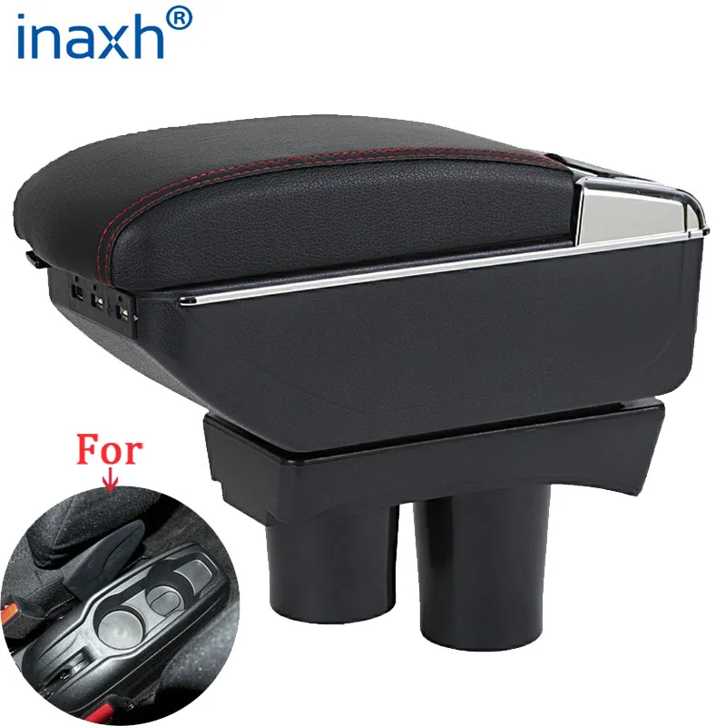 For Peugeot 301 Armrest For Citroen c-elysee Car Armrest box 204 2015 2016 Retrofit parts Interior Storage box 3USB LED