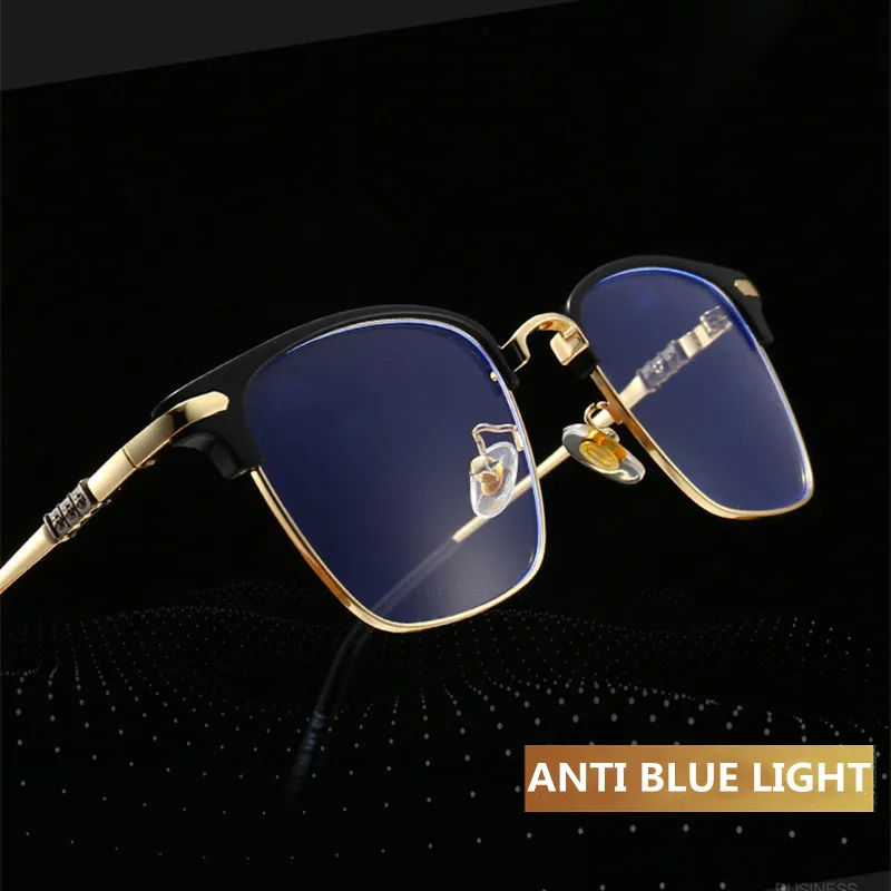 Anti Blue Light Blocking Lens Comfortable Men Eyeglasses Frame Myopia Reading Optical Prescription Myopia Hyperopia Glasses