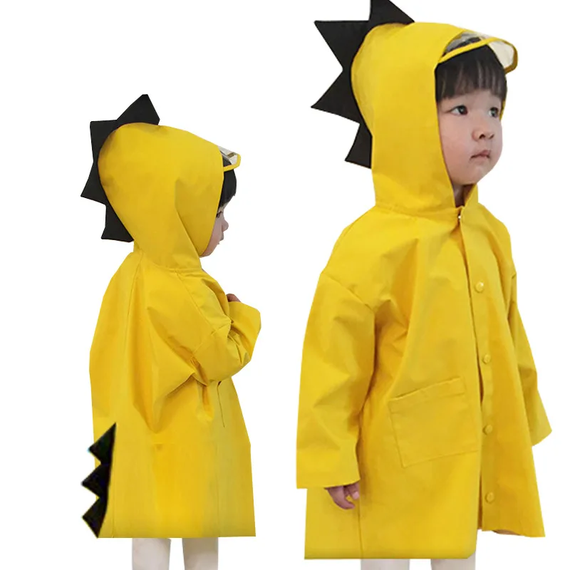 

Cute Dinosaur Waterproof Raincoat for Children, Unisex Outdoor Travel Polyester Poncho, Impermeable Hooded Poncho