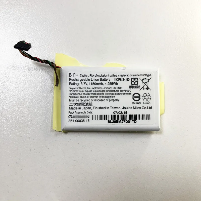 Garmin Rechargeable Li-ion Battery 361-00035-15 3.7V 1150mAh For Edge Explore