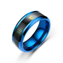 2021 New Smart Sensor Body Temperature Rings Cheap Sale Titanium Steel Men Women Classic Wedding Statement Jewelry Gift