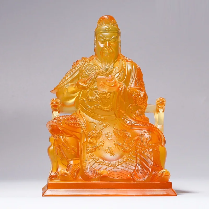 Wen Guan Gong God of Wealth Guan Yu Stores Gathering Fortune Lucky Colored Glaze Decoration