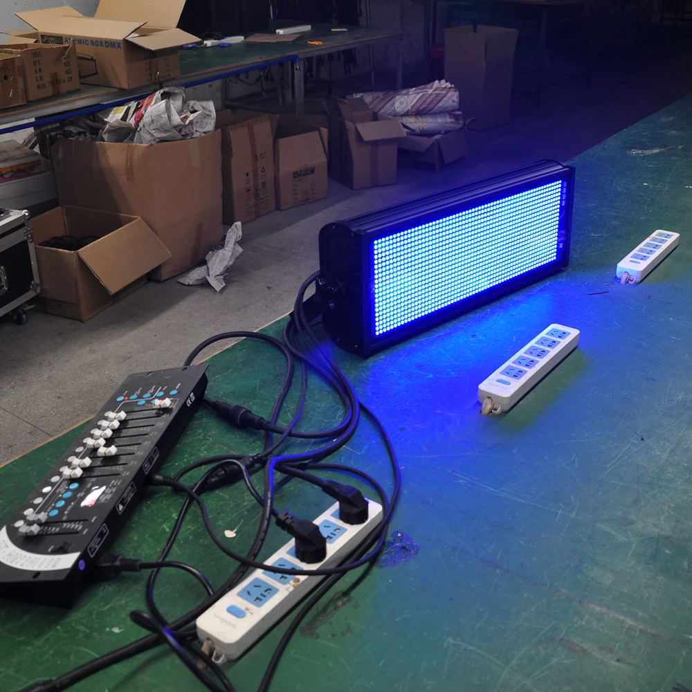 TIPTOP Stage Strobe Light 1200 1W LED Super Bright Flash Stage Lighting Sound Activated Speed Control White Strobe Light