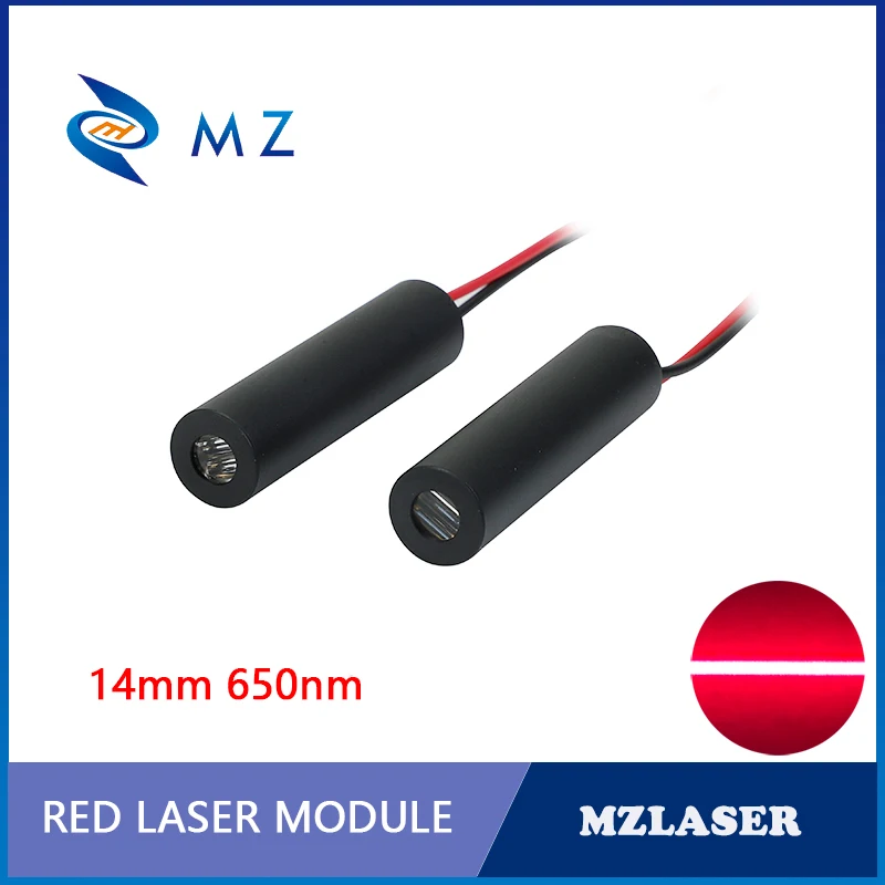 Compact Mini Red Line Laser Diode Module D14mm 650nm 5mw 10mw APC Industrial Grade with Circuit Driver for Precision Line Laser