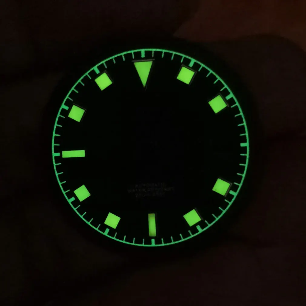 NEW 33.5mm Sterile Luminous Watch dial Fits NH35 NH35A NH36 NH36A Movement Green/Blue/Black Dial