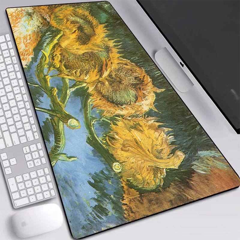 Abstract Art Oil Painting Printing Mouse Pad XXL Non-Slip Durable Laptop Desk Pad 2mm / 3mm Lock Mouse Pad for Computer Players